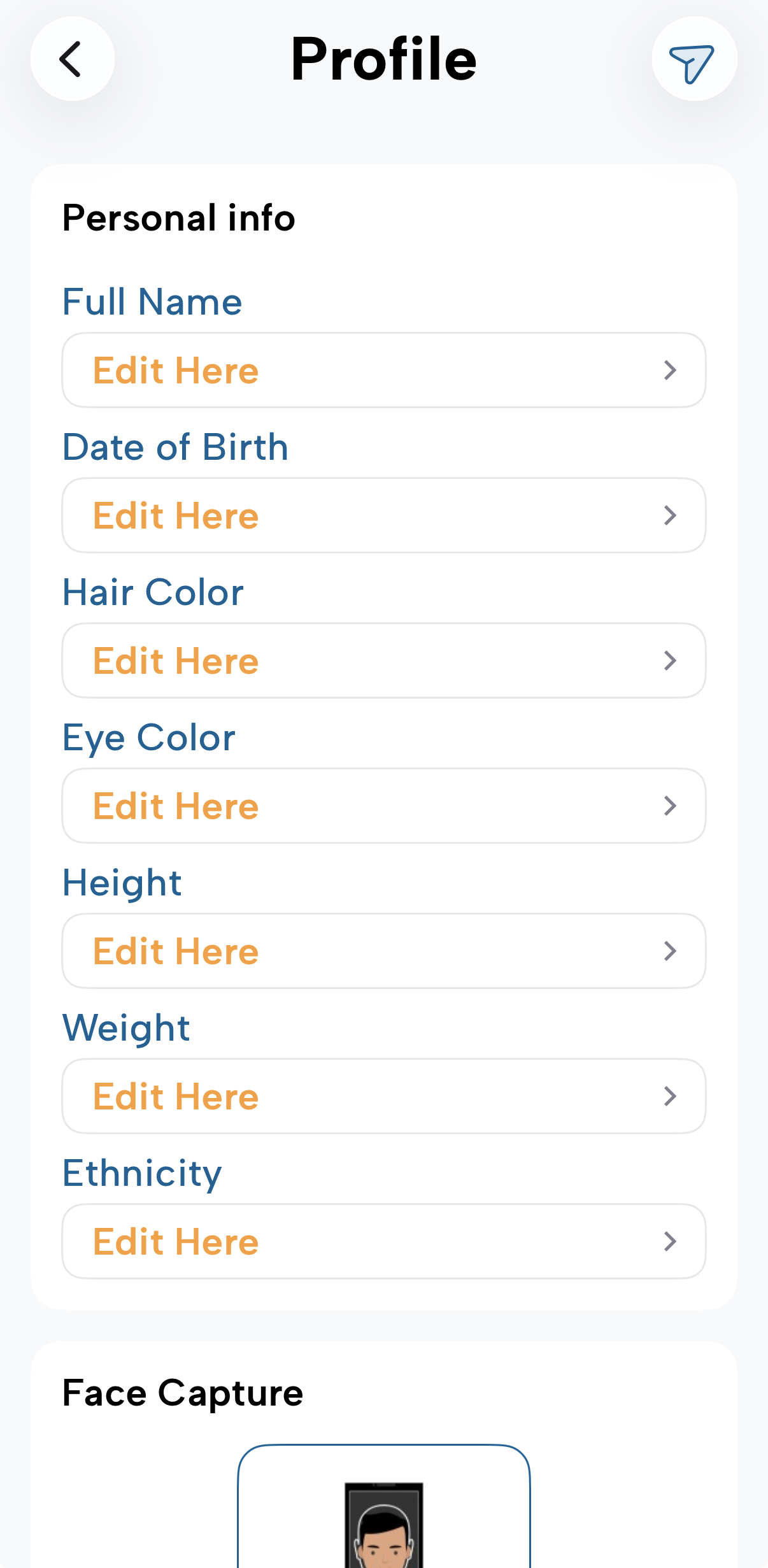 (Fingerprint Scan on iPhone Step 1: Create a My Family ID Profile) (Fingerprint Scan on iPhone Step 1: Create a My Family ID Profile)